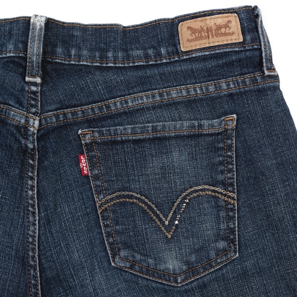 Levis 515 Jeans Boot Cut Mid Rise Dark Wash Cotton & 1% Stretch Women Sz 10M - Picture 6 of 8